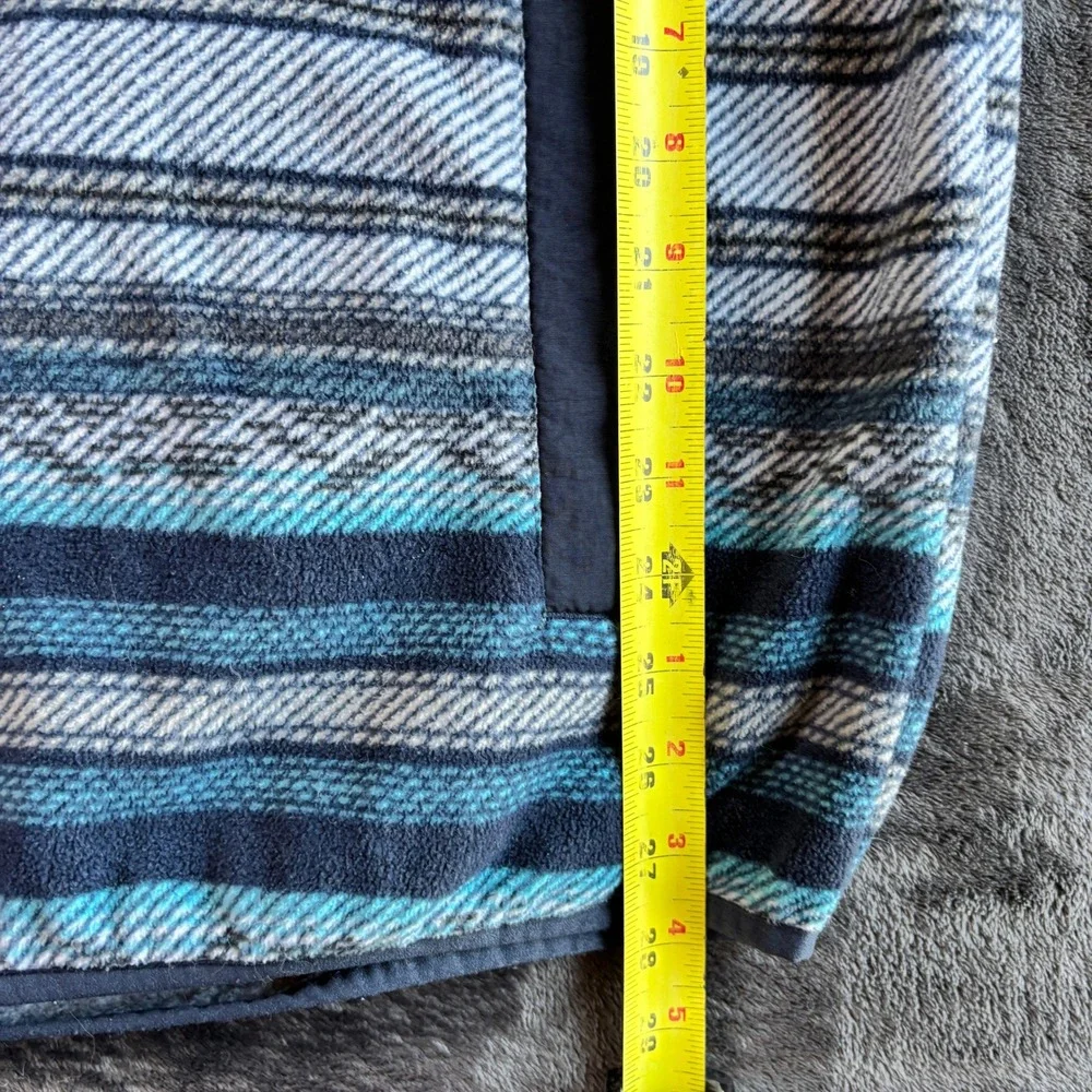 Cinch Mens Polyester Fleece Pullover Western Southwestern Large Blue Grey